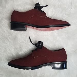 Jose Palacios Dalavos Designer Wine Suede Shoes, 5.5
